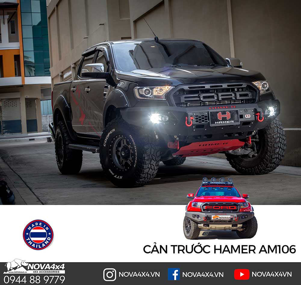 Cản Hamer King Series AM106 là model mới nhất, có sẵn cho Ford Ranger, Ranger Raptor
