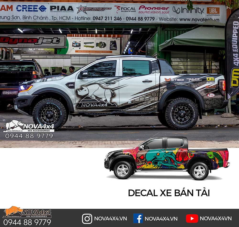 Dán Decal xe bán tải
