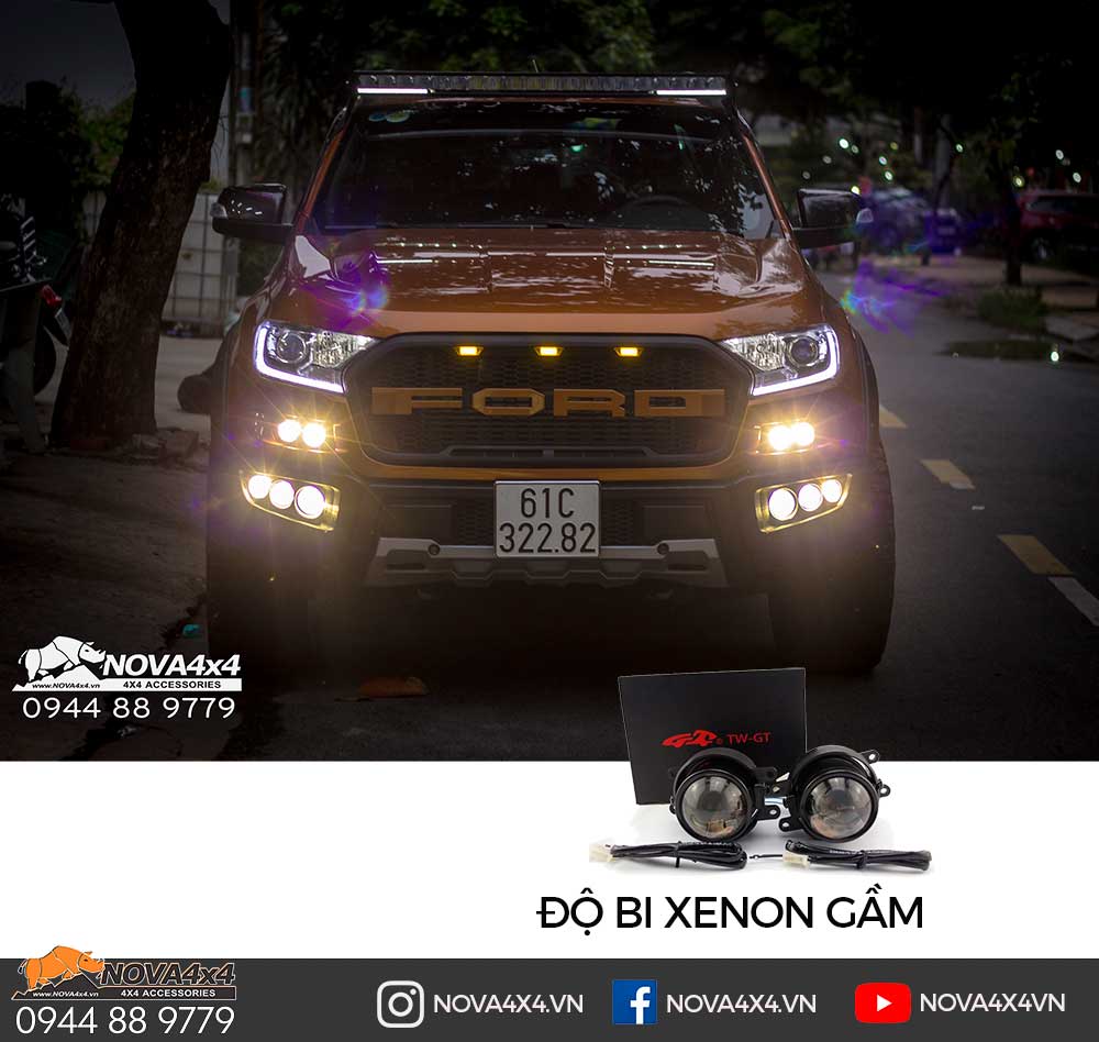 Ford Ranger độ 5 cặp Bi Gầm