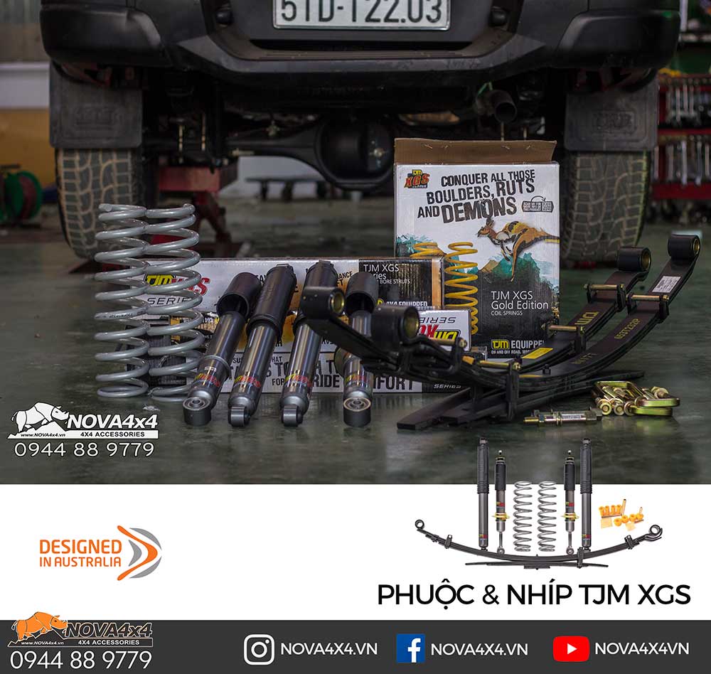 Bộ Phuộc & Nhíp TJM XGS cho xe bán tải, một giải pháp giảm xóc hiệu quả và kinh tế