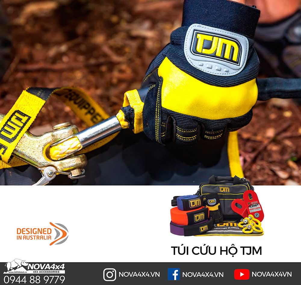 Bộ Túi cứu hộ với rất nhiều món đồ tiện ích như ma ní, găng tay, cáp mềm ...