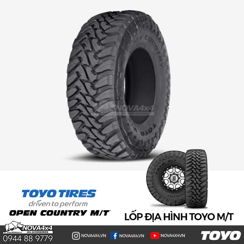 Vỏ gai Offroad Toyo Open Country thông số 295/70R17 - Chữ Đen