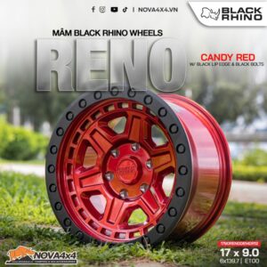 Mâm Black Rhino Reno màu đỏ đen