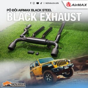 Pô đôi Airmax màu đen cho Jeep Wrangler