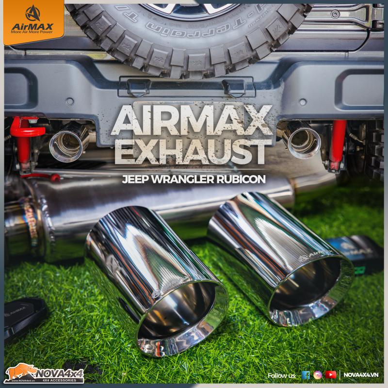 Ống xả kép On Off AirMax Stainless Steel cho Jeep Wrangler JL 2018+ -  Nova4x4