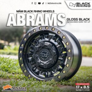 Mâm Black Rhino Abrams Màu đen bóng