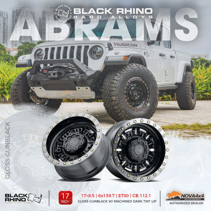 Mâm Black Rhino Abrams Màu Gloss GunBlack | Mạnh mẽ & Phong cách