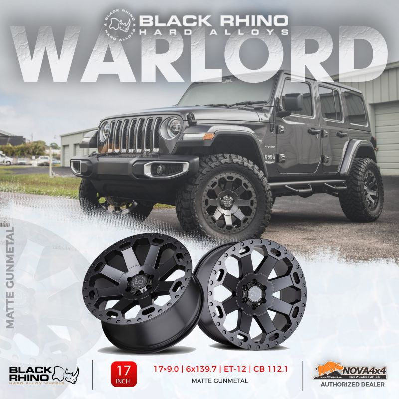 Mâm Black Rhino WARDLORD 17x9 - Mạnh mẽ Bền bỉ và Phong cách