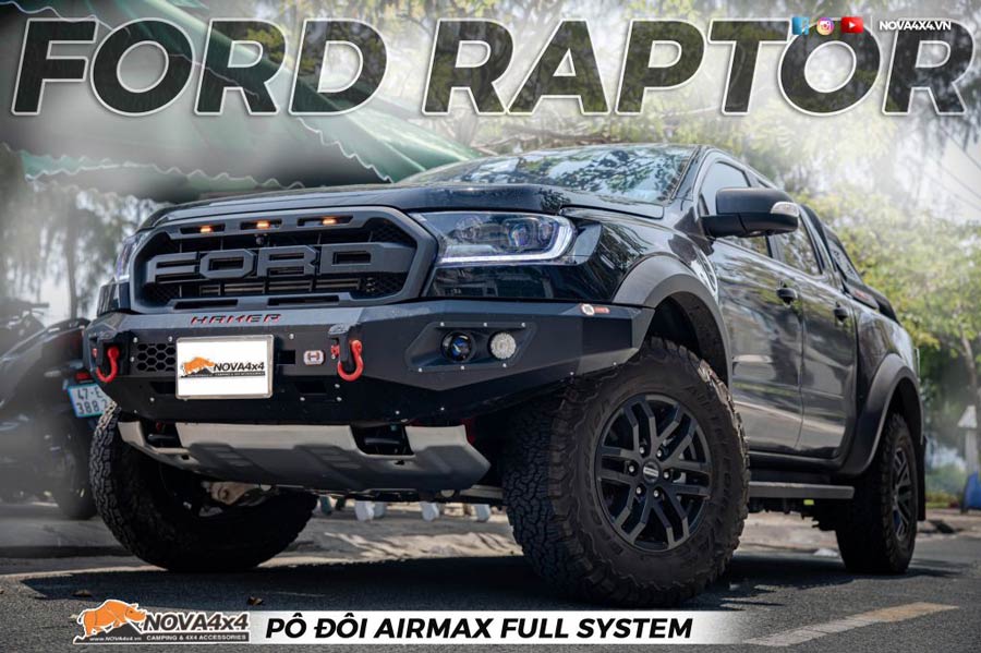 Ford Ranger Raptor độ pô đôi Airmax
