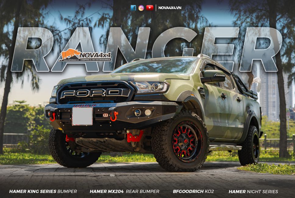 Ford Ranger 2021 nâng cấp tại Nova4x4