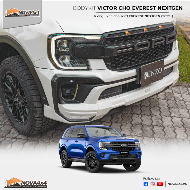 VICTOR Body Kit For Ford Everest 2023 Next Gen (COLOR) SIAM, 46% OFF