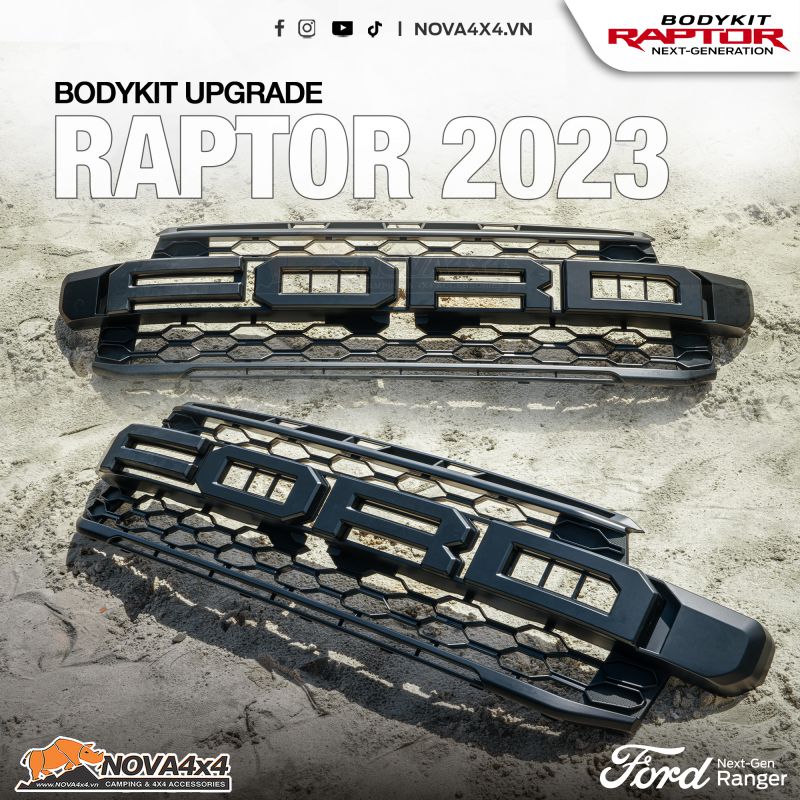 Mặt calang chữ FORD trong bộ Bodykit Raptor