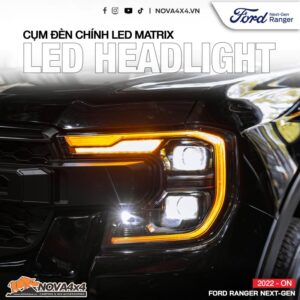 cụm đèn pha LED Matrix cho Ford Ranger