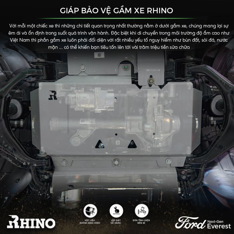 giáp bảo vệ thước lái xe Ford Everest 2023