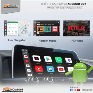 Android Box cho ô tô có CarPlay