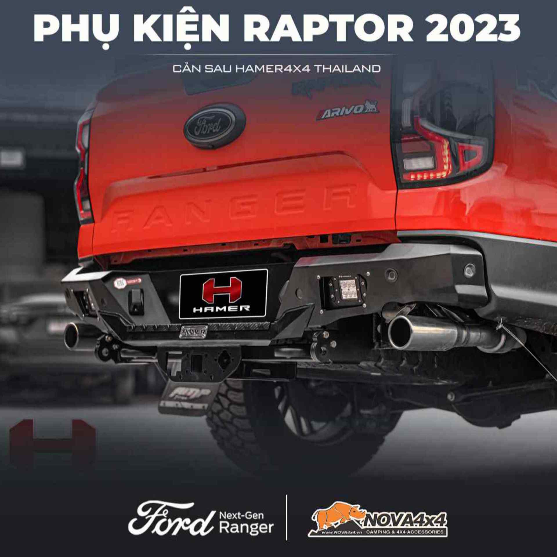 Cản sau Hamer4x4 ThaiLand dành cho Raptor Next Gen 2023