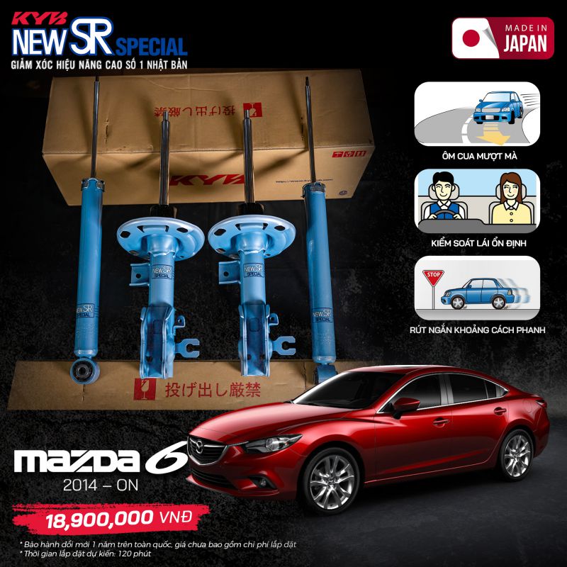 Giảm Xóc Hiệu Năng Cao Kyb New Sr Special Cho Xe Mazda 6 (2014 On)