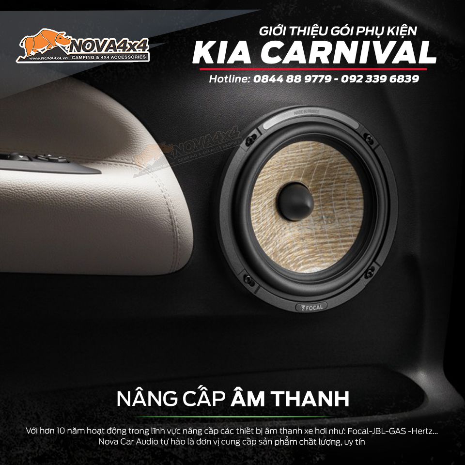 nâng cấp âm thanh KIA Carnival