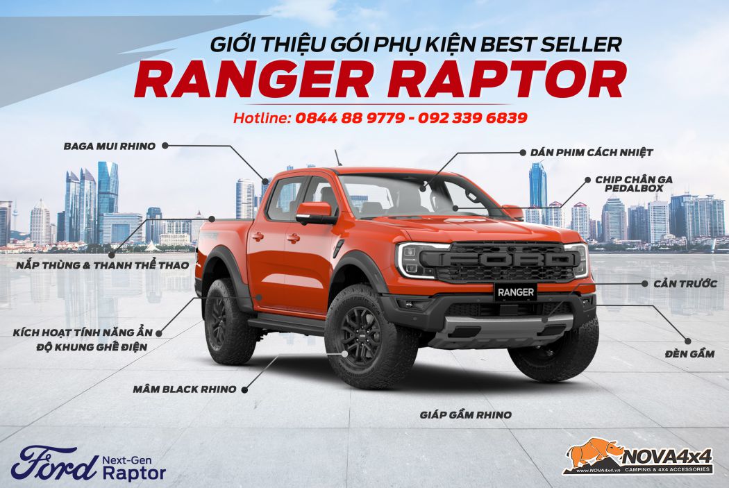top phụ kiện Ranger Raptor 2023