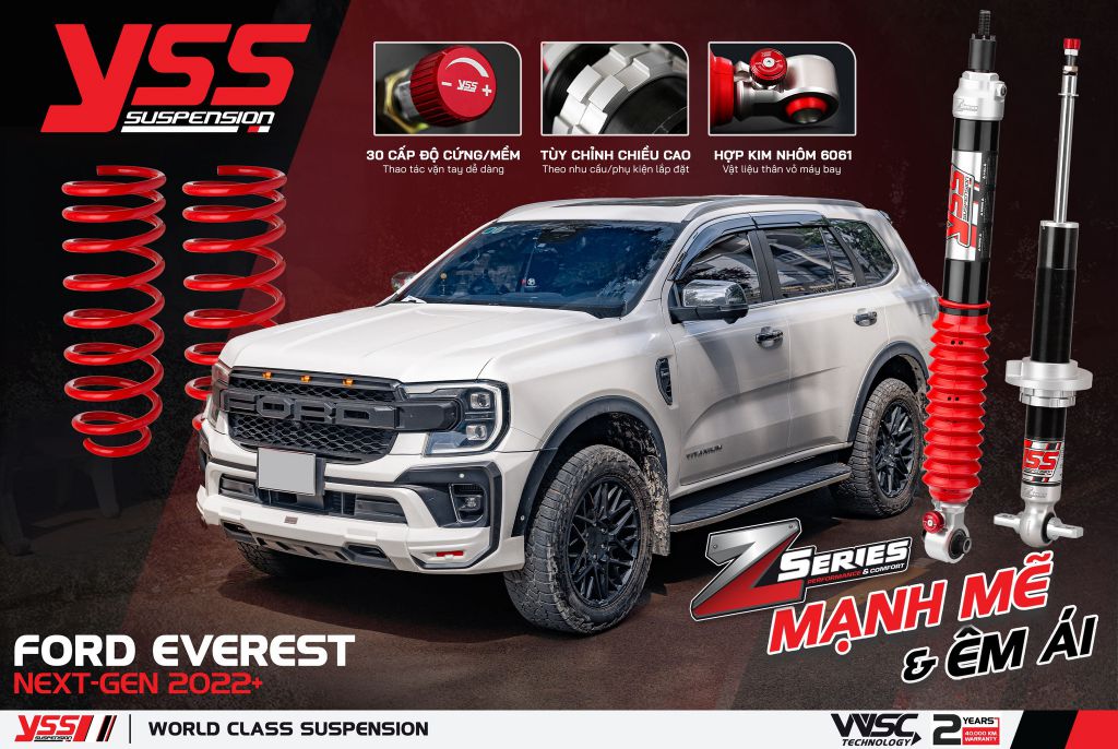 Nâng cấp hệ thống giảm xóc cho xe Ford Everest Next-Gen