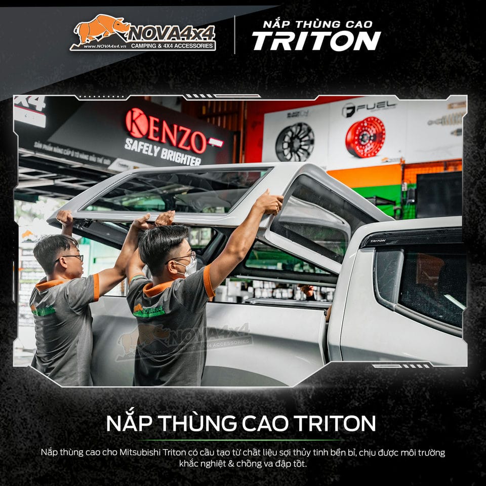 Trang bị nắp thùng cho xe Mitsubishi Triton