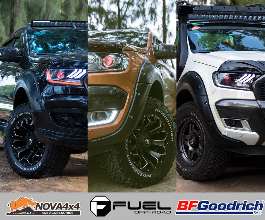 các mẫu lốp xe Ford Ranger tại Nova4x4
