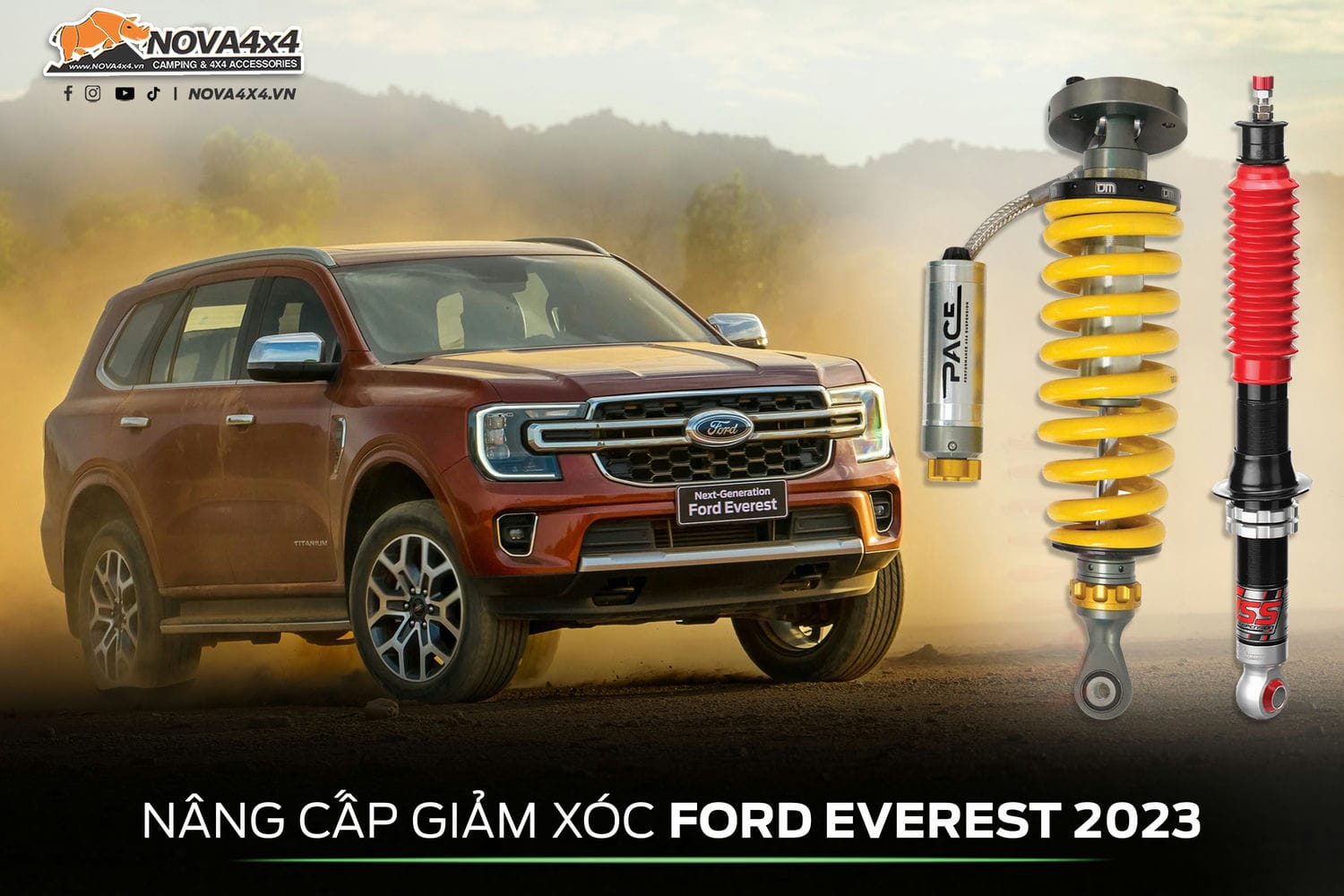 Nâng cấp hệ thống giảm xóc Ford Everest 2023