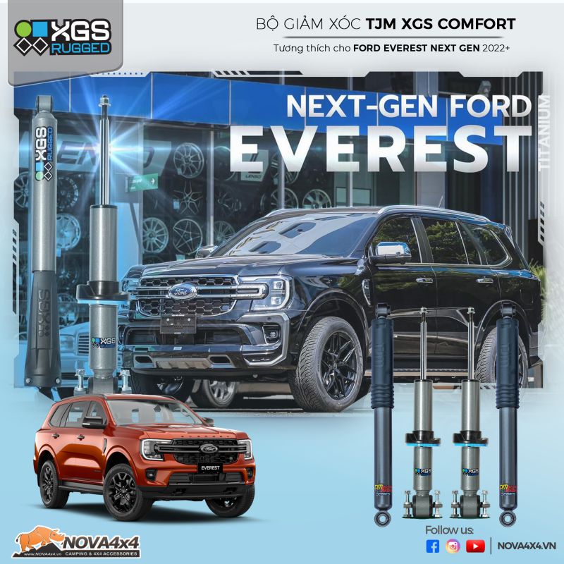 Giảm xóc TJM Rugged cho xe Ford Everest