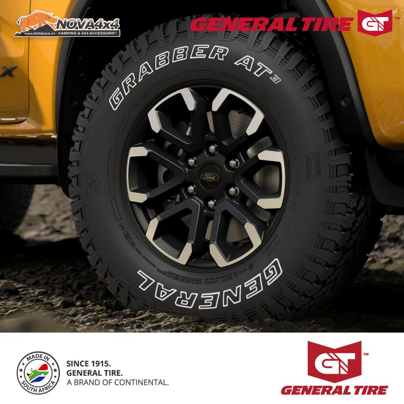 dòng lốp General Grabber AT3 sẽ được trang bị trên xe Ford RAnger Wildtrak X Next-gen 2023
