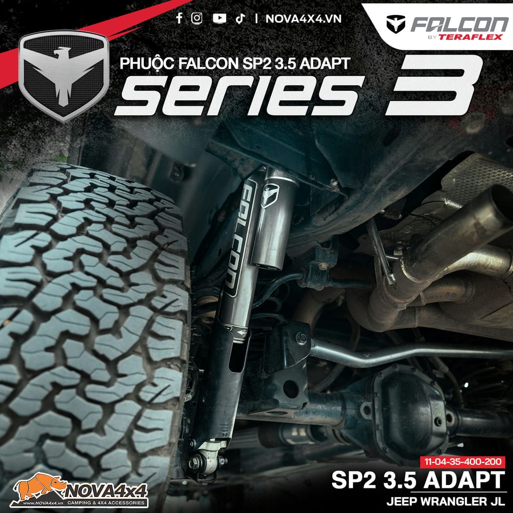 Falcon SP2 Series 3 phuộc sau trong bộ giảm xóc xe Jeep Wrangler Falcon Series 3