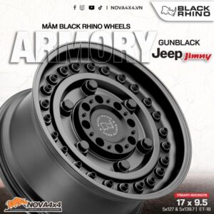 Mâm Black Rhino Armory hệ 5 lỗ cho Jeep và Jimny