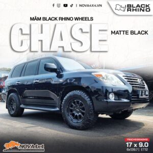 Xe Lexus lên mâm Black Rhino Chase 17 inch Matte Black