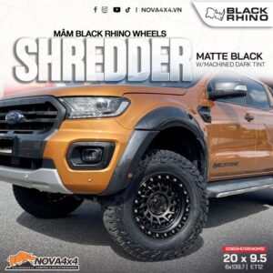 Mâm Black Rhiono Shredder phù hợp lắp cho Ford Ranger