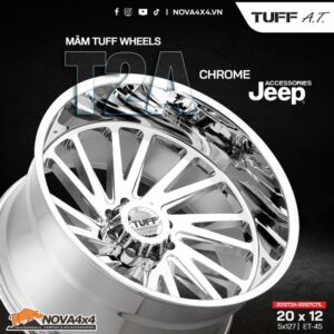 Cận cảnh mâm Tuff T2A Chrome cho xe Jeep