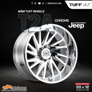 Mâm Tuff T2A Chrome cho xe Jeep với thiết kế độc đáo, ấn tượng