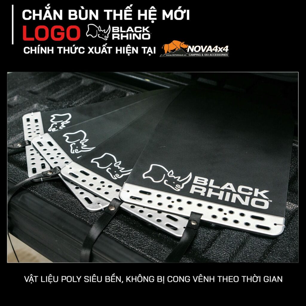 Vè chắn bùn Black Rhino được làm từ chất liệu Poly siêu bền