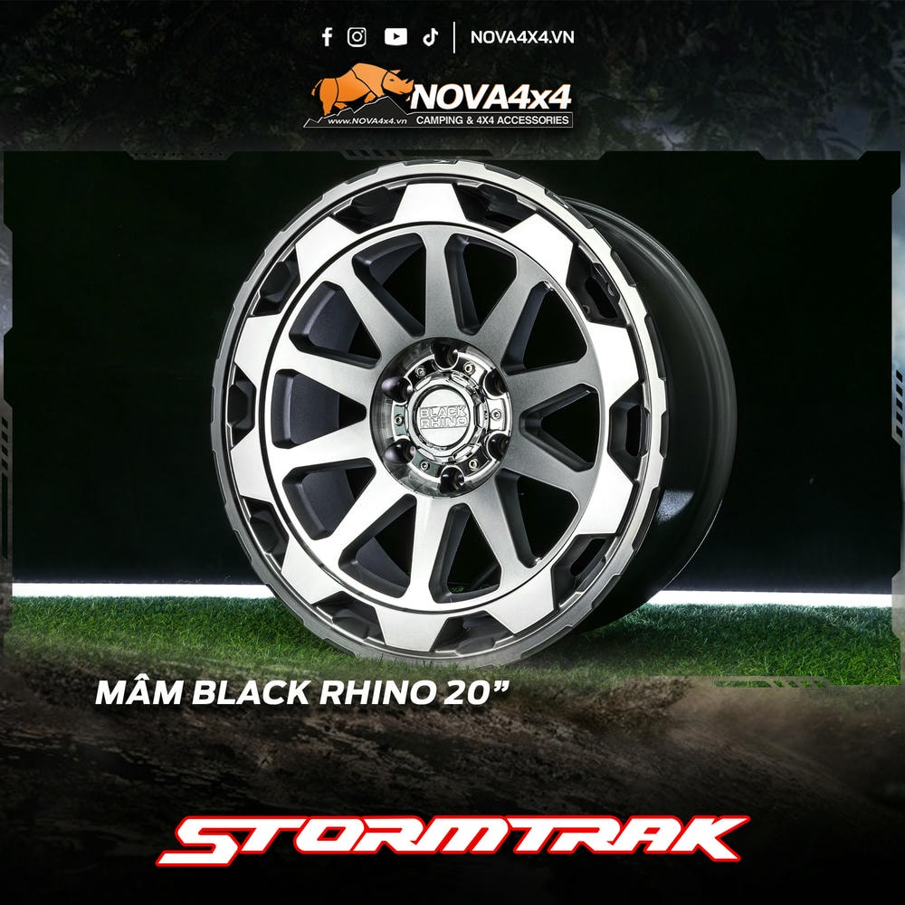 Nâng tầm phong cách cho Ranger Stormtrak với mâm Black Rhino