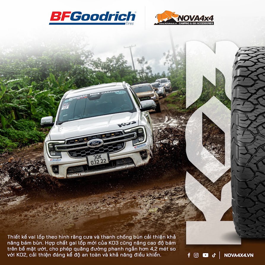 Lốp BFGoodrich All-Terrain T/A KO3 thách thức mọi địa hình