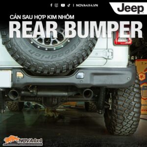 cản sau bằng Nhôm cho xe Jeep Wrangler