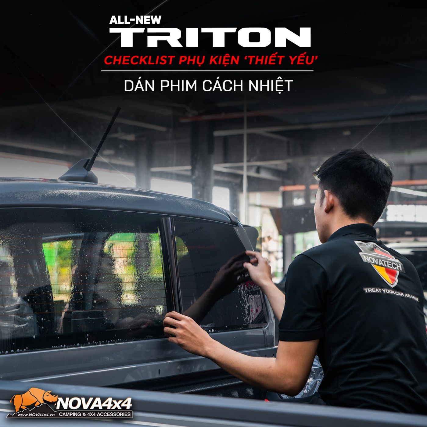 Phụ kiện Triton 2024 dán phim cách nhiệt