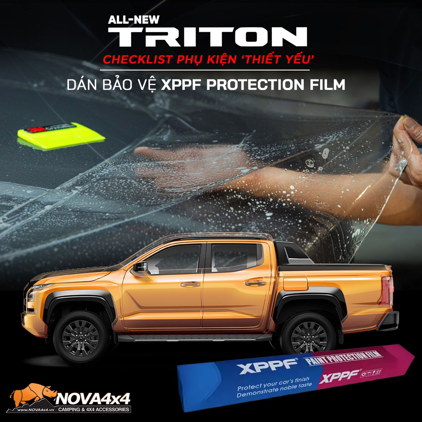 Phụ kiện Triton 2024 dán PPF