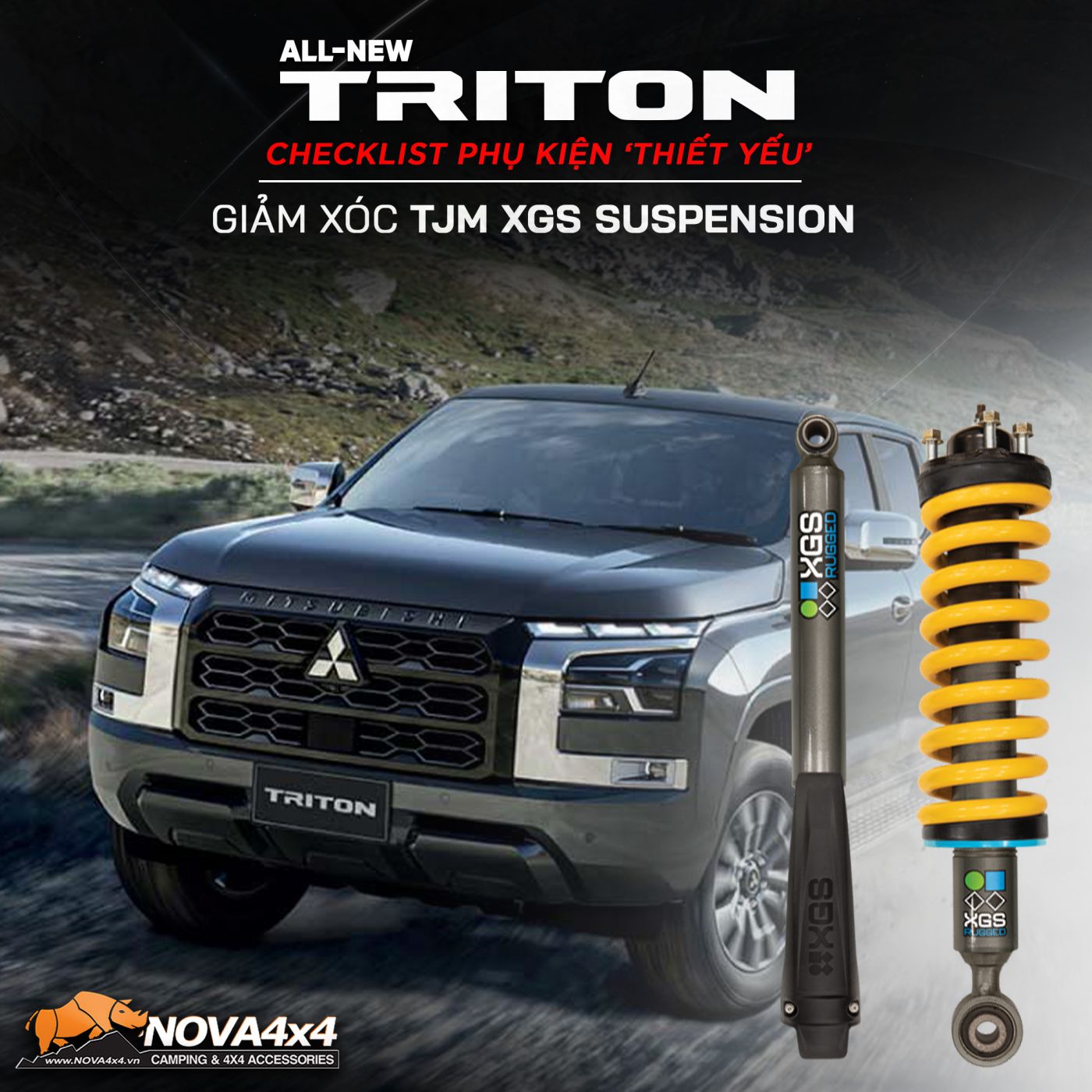 Phụ kiện Triton 2024 giảm xóc