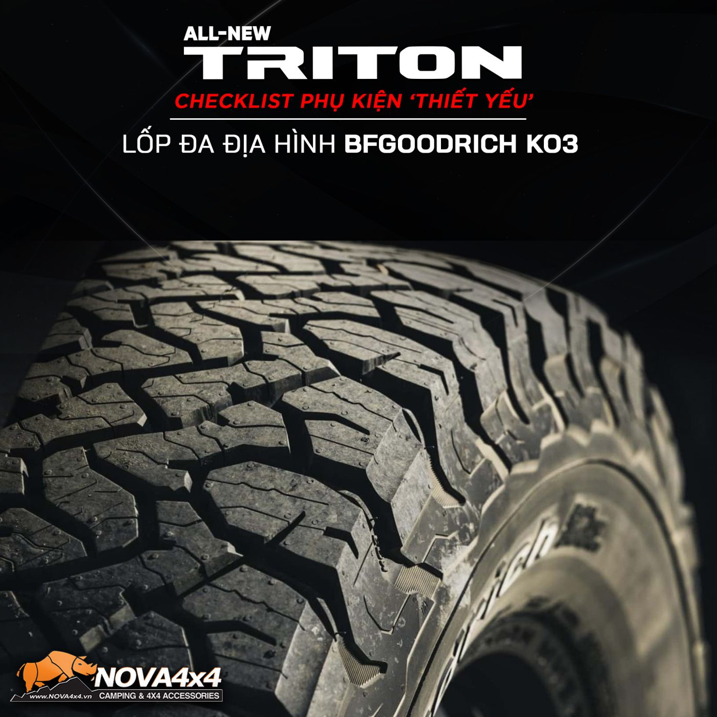 Phụ kiện Triton 2024 Lốp BFGoodrich KO3