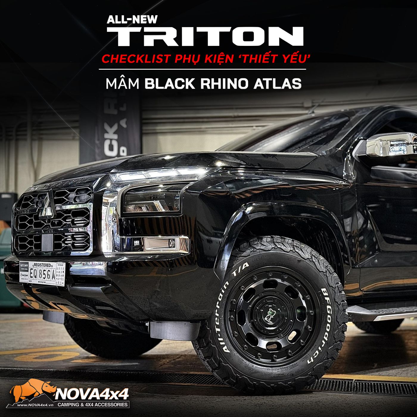 Phụ kiện Triton 2024 Mâm Black Rhino