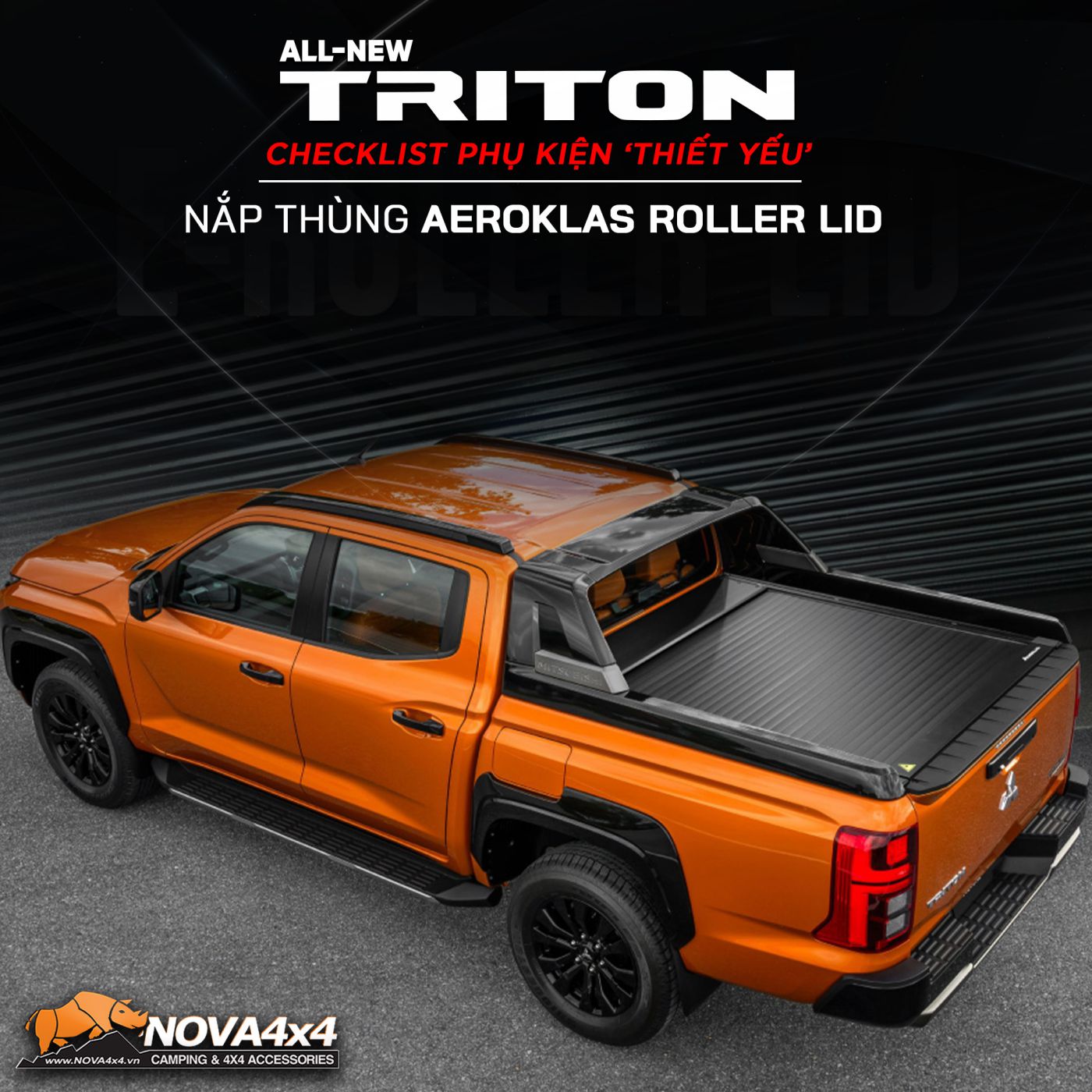 Phụ kiện Triton 2024 nắp thùng