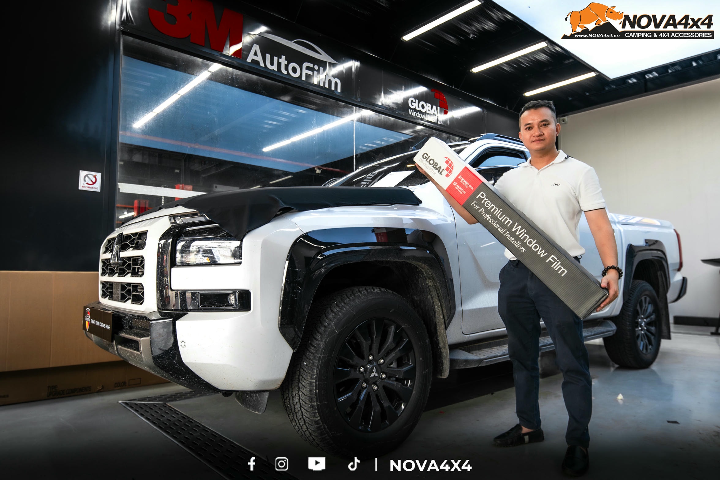 Phim cách nhiệt Global- phụ kiện độ Triton 2025 không thể thiếu khi đi trời nắng nóng