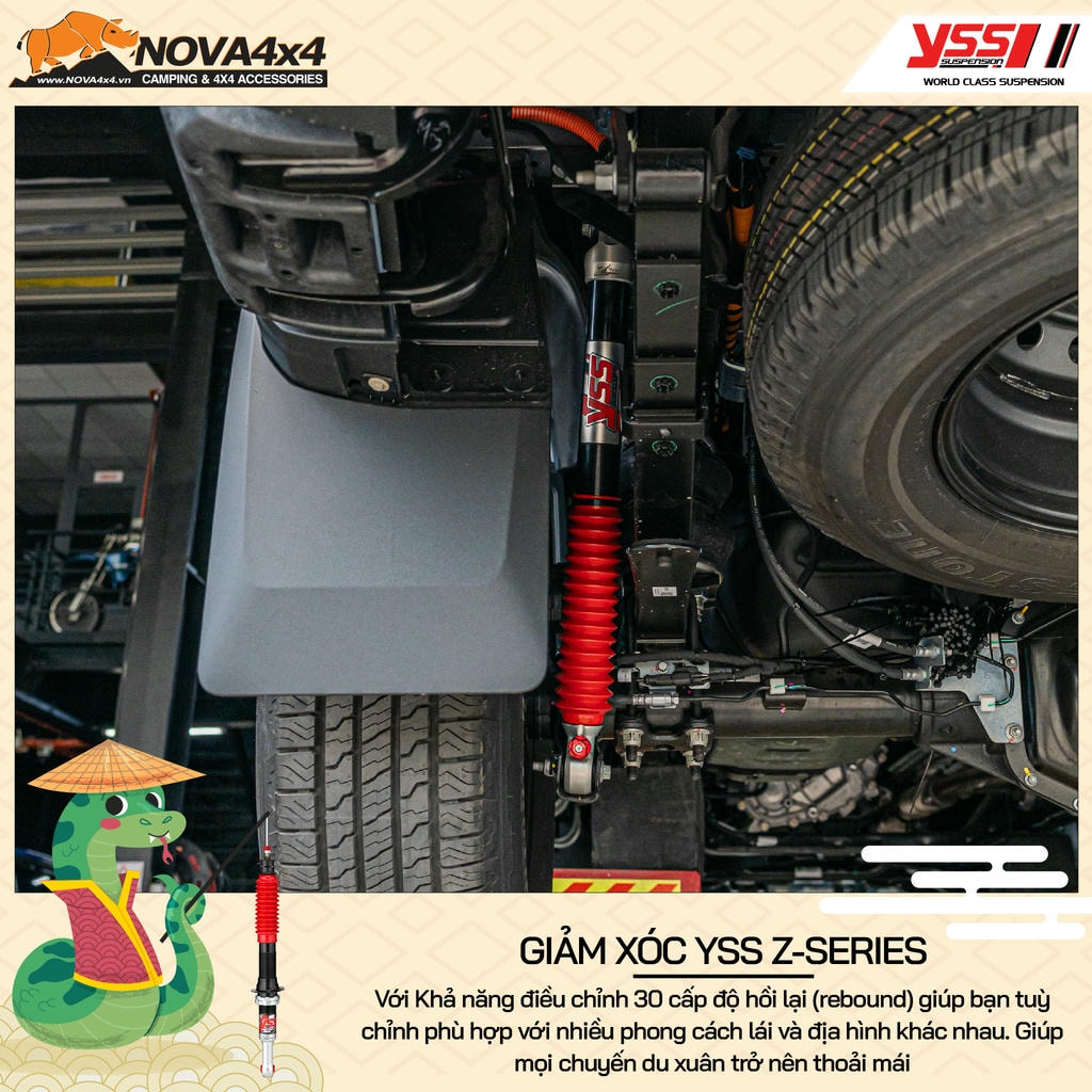 Cận cảnh giảm xóc YSS Z-series