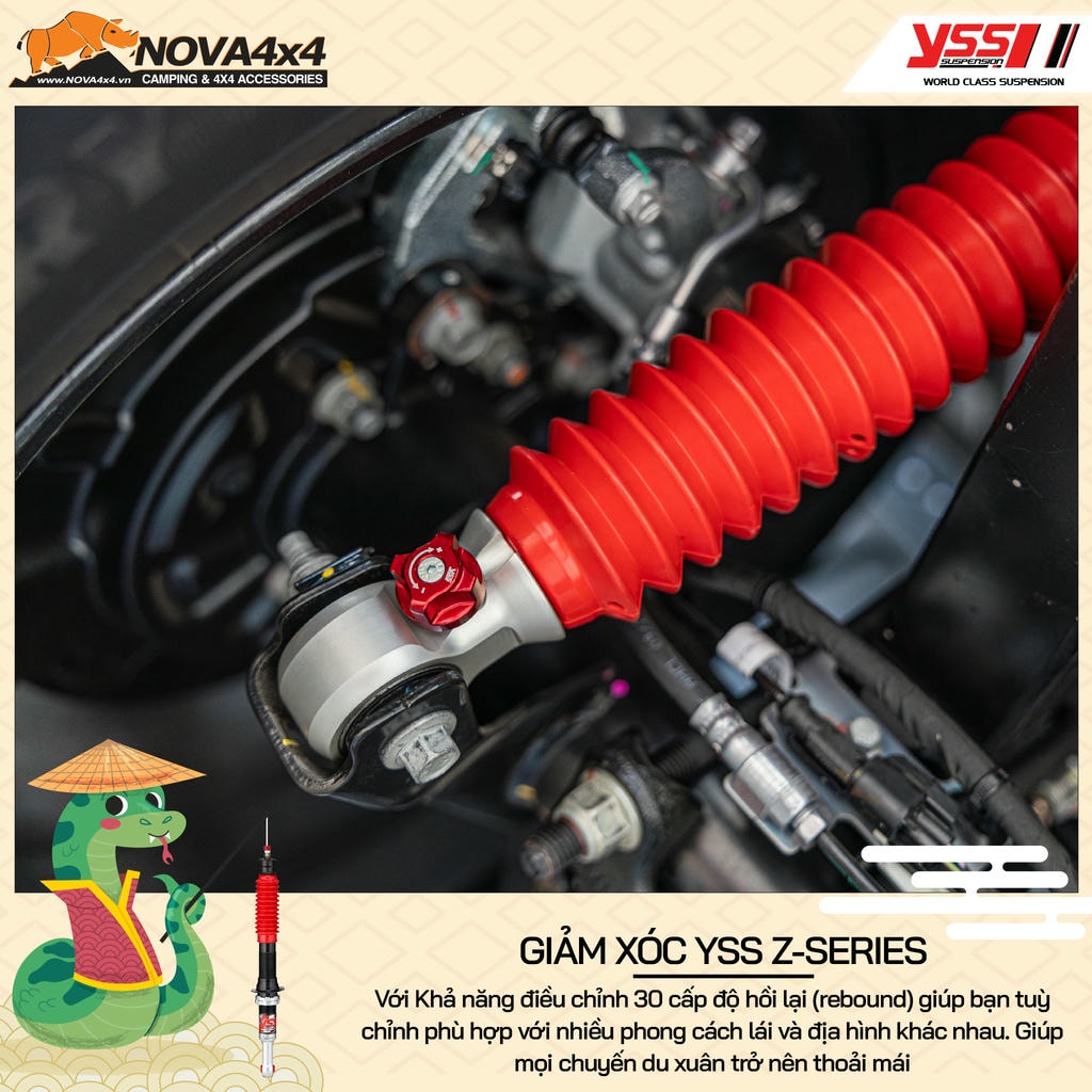 Lắp đặt giảm xóc YSS Z-series