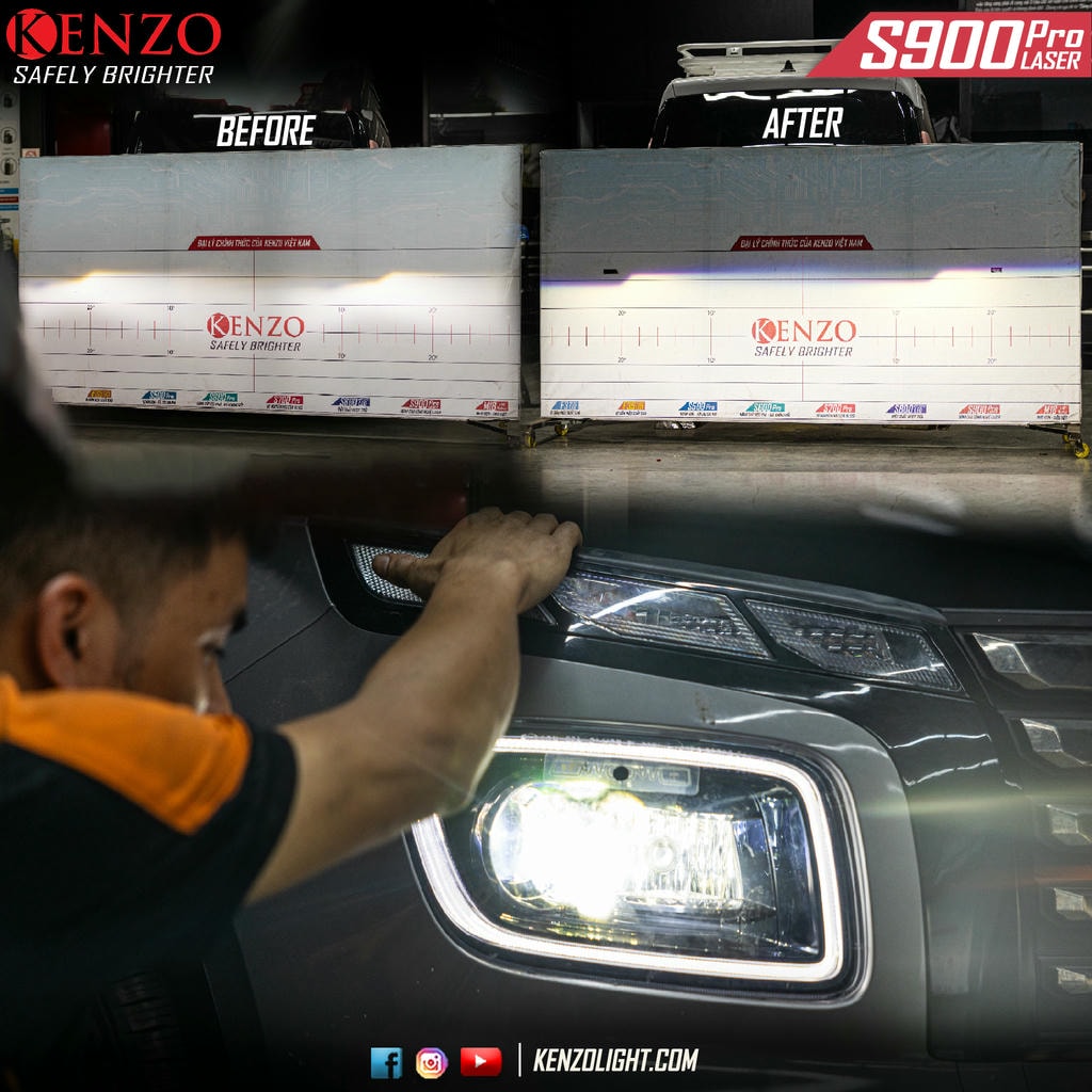 Ánh sáng Kenzo S900 Pro Laser (Chế độ Cos - chiếu gần)