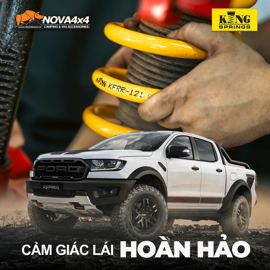 Tải hàng nặng không còn là nỗi lo với Lò xo Raptor King Springs Coil Lò xo Raptor King Springs Coil mang đến cảm giác lái hoàn hảo